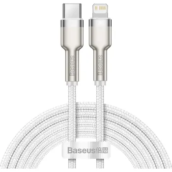 Datový kabel USB-C kabel pro Lightning Baseus Cafule, PD, 20W, 2m (bílý)