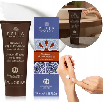 Péče o ruce PRIJA HYDRATAČNÍ krém na ruce s makadamiovým olejem VEGAN 75 Ml