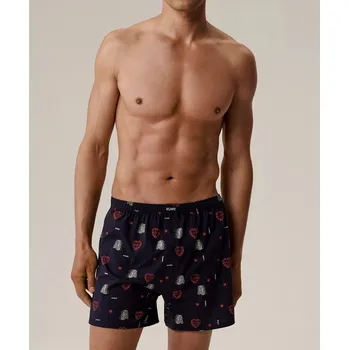 Boxerky Atlantic 2GMB-012 A'2 S-2XL námořnická modř-červená S