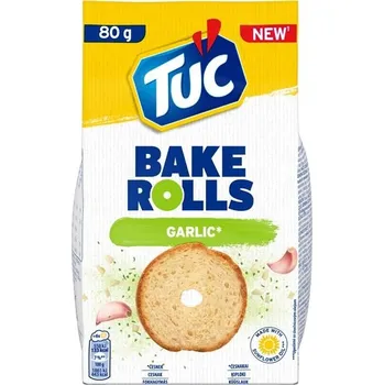 Slané krekry Tuc Bake Rolls - česnekové, 80 g