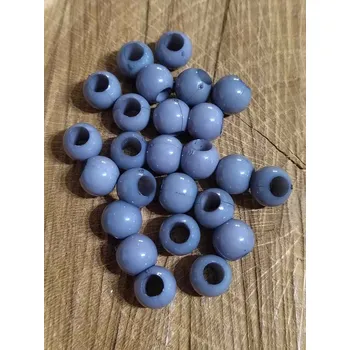 Korálek Plastové korálky s velkým průvlekem 25 ks 7x10 mm barva šedá