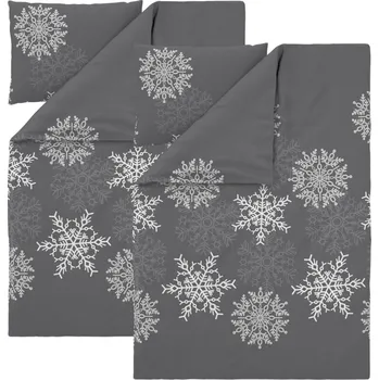 Povlečení LIVARNO® Sada fleecového ložního povlečení, 140 x 200 cm, 70 x 90 cm, tmavě šedá, 2dílná