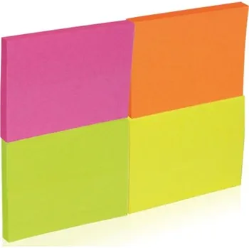 Samolepící bloček Bloček Donau, 38 x 51 mm, neonový, 4 ks