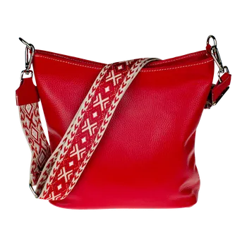 Kabelka NovaKabelka.cz Kožená italská crossbody kabelka Amalia Rossa I