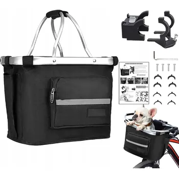 košík na kolo SKLÁDACÍ VODĚODOLNÝ KOŠÍK NA KOLO NA ŘÍDÍTKA / PŘEPRAVKA PRO PSA