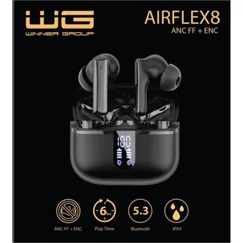 Sluchátka WG - Bluetooth sluchátka WG AirFlex 8, ENC + ANC, černá