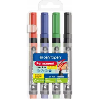 Permanentní popisovač vícebarevný Centropen 4 ks