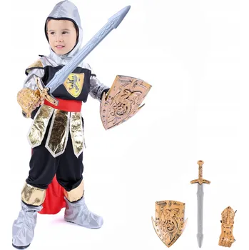 Karnevalový kostým Kostým RYTÍŘ Kostým s doplňky velikost S Kostým na Halloweenský ples 104-110