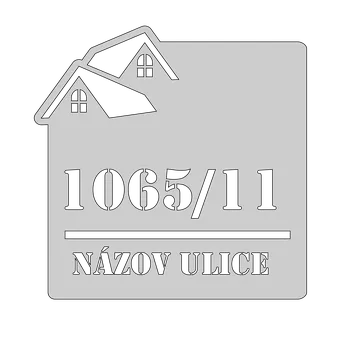 Domovní číslo KOVIAN, s.r.o. Domovní číslo, vzor 001, broušená nerez AISI 304