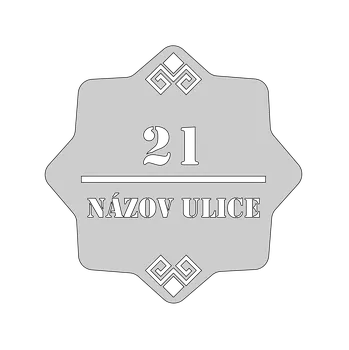 Domovní číslo KOVIAN, s.r.o. Domovní číslo, vzor 004, broušená nerez AISI 304