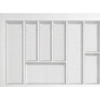 Úložný box Organizér organizér na příbory s rýhovaným dnem REJS MAX 70 cm, bílý