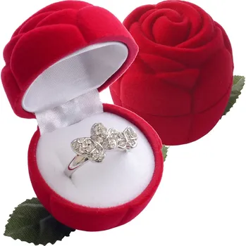 Dárková krabička Šperky4U Dárková krabička semiš - růže červená - KR0037-RD