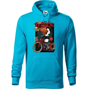 Pánská mikina Pánská mikina s potiskem Terror sisters Velikost (muž): M, Vyberte barvu: Tyrkysová
