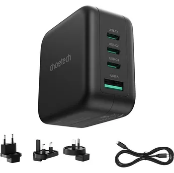 Síťová nabíječka Choetech PD6055 70W GaN s adaptéry pro USA, EU, UK, AU