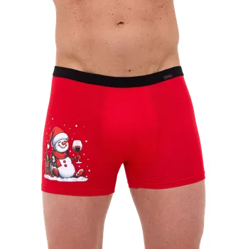 Boxerky Boxerky Cornette Tattoo 007/81 Toast S Červená