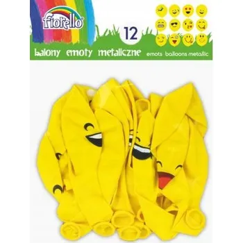 Balónek Balónky Fiorello Emoty party metalické 30 cm 12 Ks