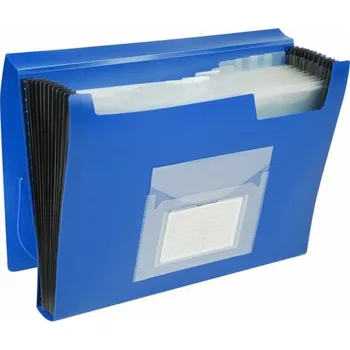 Aktovka na dokumenty Aktovka Q-Connect, A4, 13 přihrádek, modrá