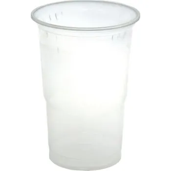 Jednorázové nádobí Kelímek plastový čirý, 50 ks, 0,5 l