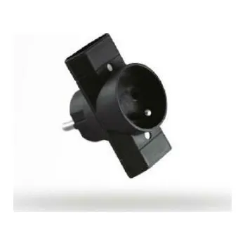 Elektrická zásuvka Elektrická Zásuvka rozbočka Elgotech černá