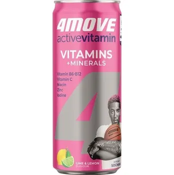 Limonáda Vitamínová voda 4Move - minerály, plech, 24x 0,33l