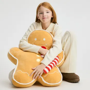 Dětská móda Reserved - Vánoční polštář ve tvaru perníkového panáčka - béžová - 795HE-08X - 795HE-08X-ONE