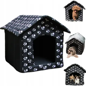 Pelíšek pro psa DOMÁCÍ BOUDA pro psa SHIH TZU CHIHUAHUA YORK pelíšek DOMEČEK budka černá L R.2