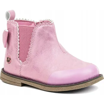 Dívčí zimní obuv Dětské zateplené zimní Kotníkové Boty pro dívky Wojtyłko 25055 růžové velikost 30