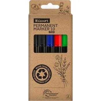 Permanentní popisovač Luxor ECO, sada 4+1 ks