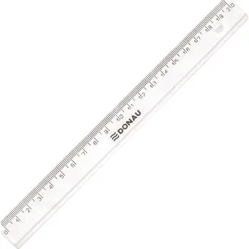 pravítka Pravítko Donau plastové, transparentní, 20 cm