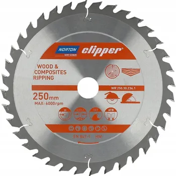 Pilový kotouč Pilový kotouč s vidiovými zuby Norton 250x30mm Z36