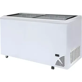 Mraznička 46147 Pultová mraznička prosklené rovné víko Byfal ARO 601/2 White Edge