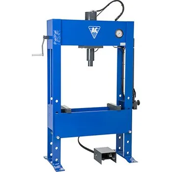 Dílenský lis AC Hydraulic Hydraulický lis - extra tlak 100 tun, posuvná hlava, s manometrem a pedálem - P100H