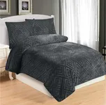 Jahu , s.r.o. Povlečení ložní Micro Struktura - Aztek tm. Šedá