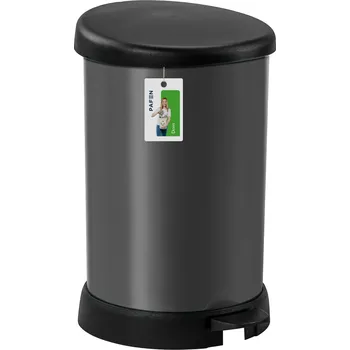 Odpadkový koš Koš Delor 20 STŘÍBRNÝ s vnitřní nádobou a pedálem