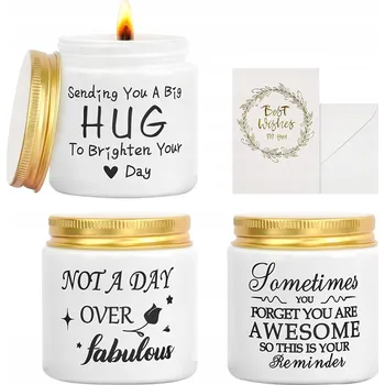 Svíčka 3 KS VONNÉ SVÍČKY SÓJOVÉ SVÍČKY PŘÍRODNÍ SADA DÁREK