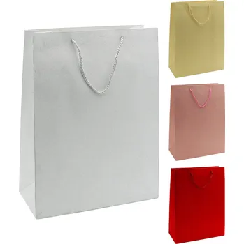 Dárková taška Dárková taška třpytivá, velikost M 26x10x32 cm (mix 4 barev)