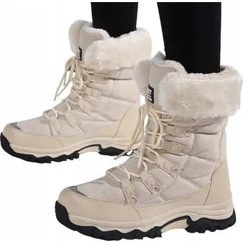 Dámská zimní obuv ZIMNÍ MÓDNÍ PROTISKLUZOVÉ NEPROMOKAVÉ SNĚHULE BOTY ZATEPLENÉ KOZAČKY VEL.40