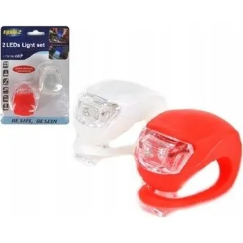 Cyklosvítilna Světlo na kolo, kočárek, batoh, reflexní LED silikon, sada 2 ks