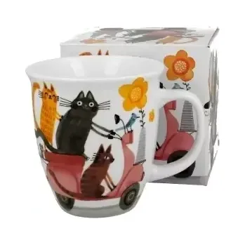 Porcelánový hrnek v dárkové krabičce Cat´s World Cats On A Scooter
