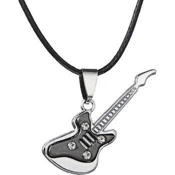 Náhrdelník Pánský náhrdelník s kytarou stříbrná