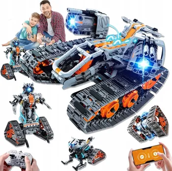 ostatní stavebnice Robot z kostek 4v1 RC aplikace STEAM ROBOT sada pro děti 724dílů