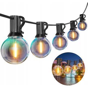 Venkovní osvětlení ZAHRADNÍ SVĚTELNÝ ŘETĚZ VENKOVNÍ 18M ŽÁROVKY 30LED