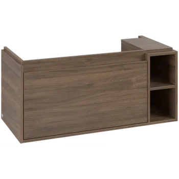 Koupelnový nábytek Villeroy & Boch Skyla - Skříňka pod umyvadlo 972x439 mm, 1 zásuvka, otevřená část vpravo, Arizona Oak C79100VH