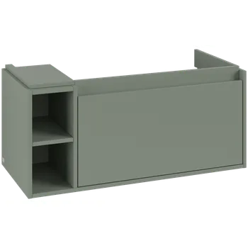 Koupelnový nábytek Villeroy & Boch Skyla - Skříňka pod umyvadlo 972x439 mm, 1 zásuvka, otevřená část vlevo, Soft Green C79000AF