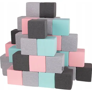 ostatní stavebnice MĚKKÉ PĚNOVÉ STAVEBNICE PRO DĚTI KOSTKA TVARY VELUROVÉ