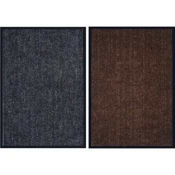 Rohožka ROHOŽKA PŘED DVEŘE DO DOMU, FIRMY, GUMOVÁ, VZOR MINCE, ŠEDÁ/HNĚDÁ, 90x150 cm