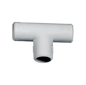 Fitinka T-kus pro trubky - s osazením, samozhášivý, IP40, vnější průměr 32, šedý HL TI32