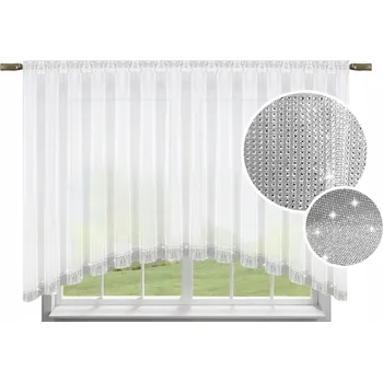 Záclona HOTOVÁ ZÁCLONA 150x300 VOÁL OBLOUK ZIRKONY ZÁCLONY