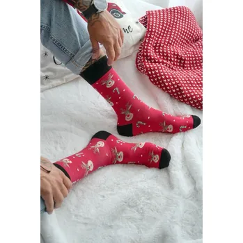 Pánské ponožky Veselé ponožky Milena sobi 1290-029 červené Velikost ponožek: 42-46 Červená