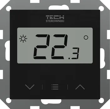 Drátový pokojový termostat F-12B, černý